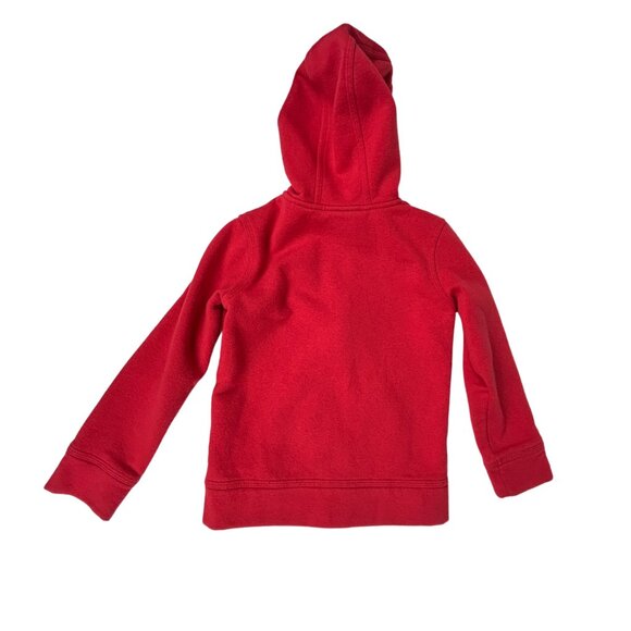 Nike Hooded Sweatshirt Size 4XS Little Boys Club Fleece Zip Front Red Jacket - Picture 2 of 10